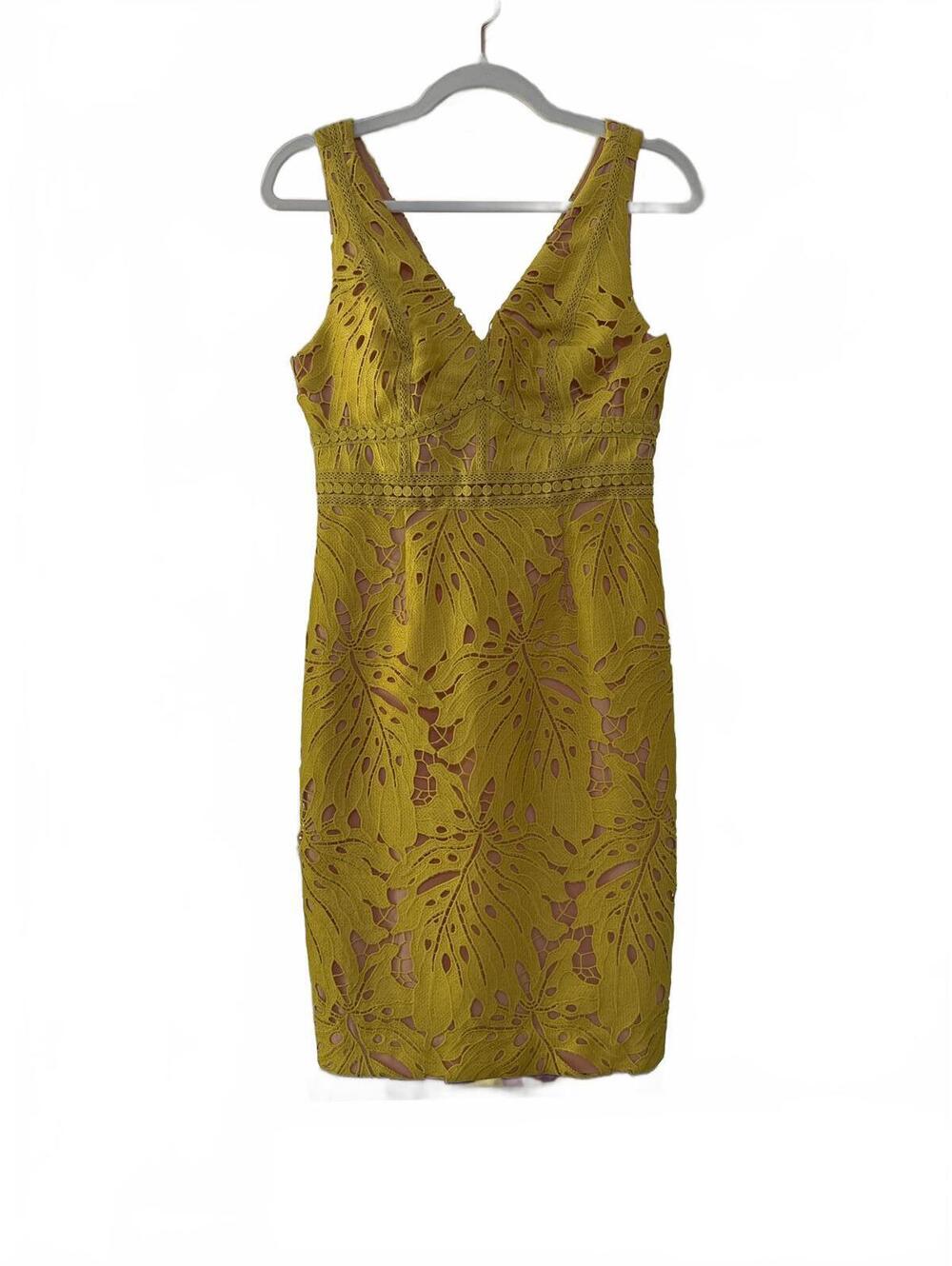 NWT- Stylish Maeve for Anthropologie Yellow Floral Dress